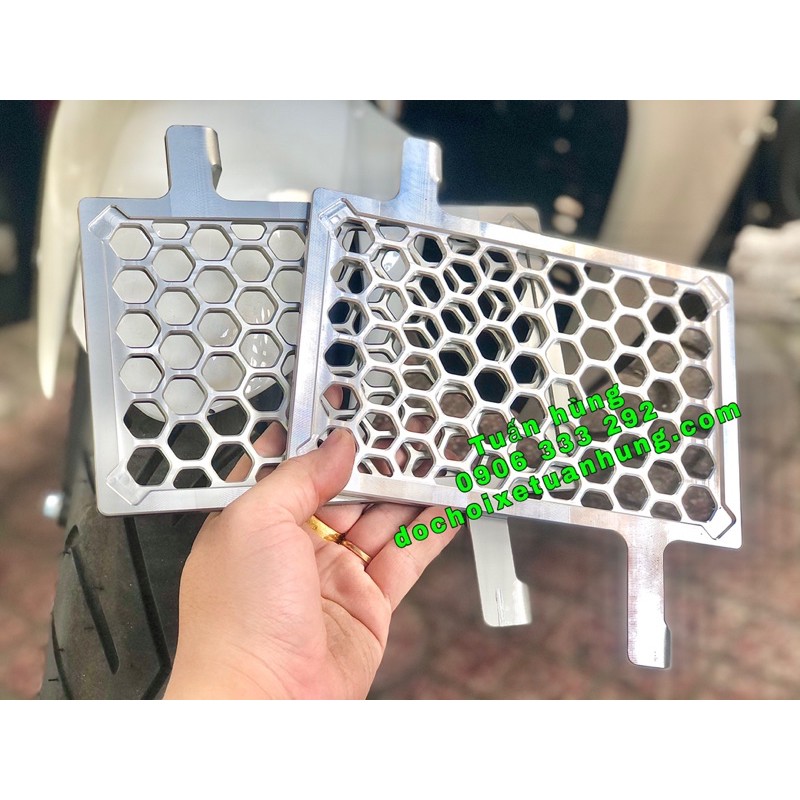 Che két nước Exciter 155 /ex155  kiểu indo nhôm CNC cao cấp - bảo vệ két nước ex155 - đồ chơi xe ex155