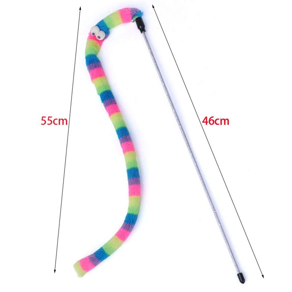 Gậy Trêu Chọc Ghẹo Mèo Bằng Lông Nhung Ngắn Nhiều Màu Sắc Chống Cắn Giảm Căng Thẳng