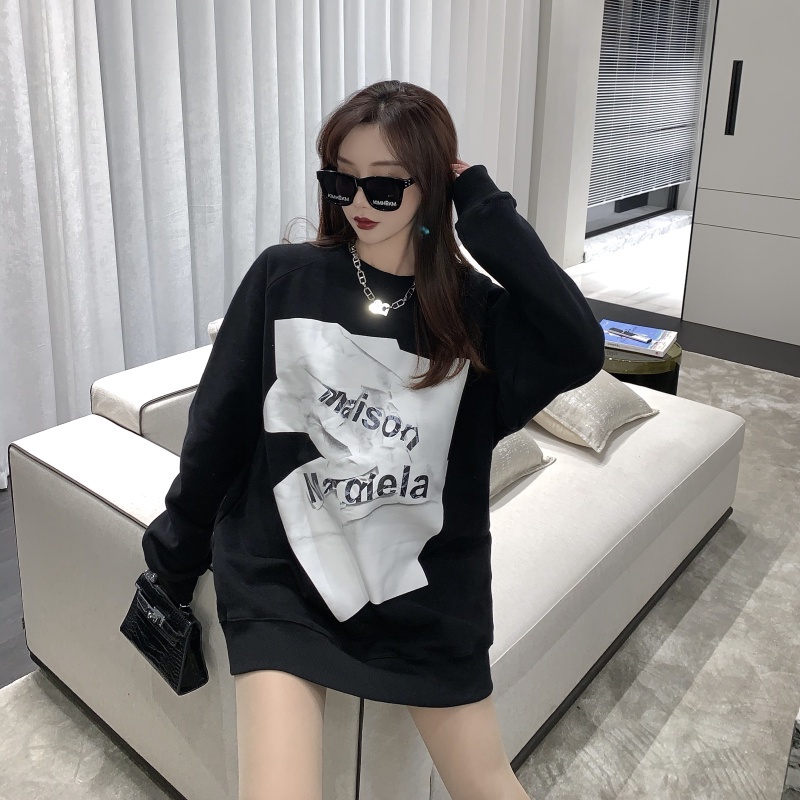 Áo sweater tay dài dáng rộng phong cách thời trang hàn quốc cho nữ | BigBuy360 - bigbuy360.vn