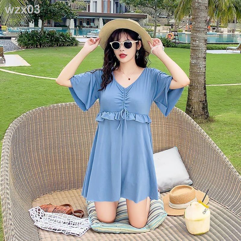 áo tắm nữ cỡ lớn mm che bụng giảm béo một mảnh kiểu váy bảo thủ | BigBuy360 - bigbuy360.vn