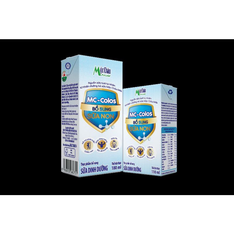 Sữa tươi non Mộc Châu Colos 180ml
