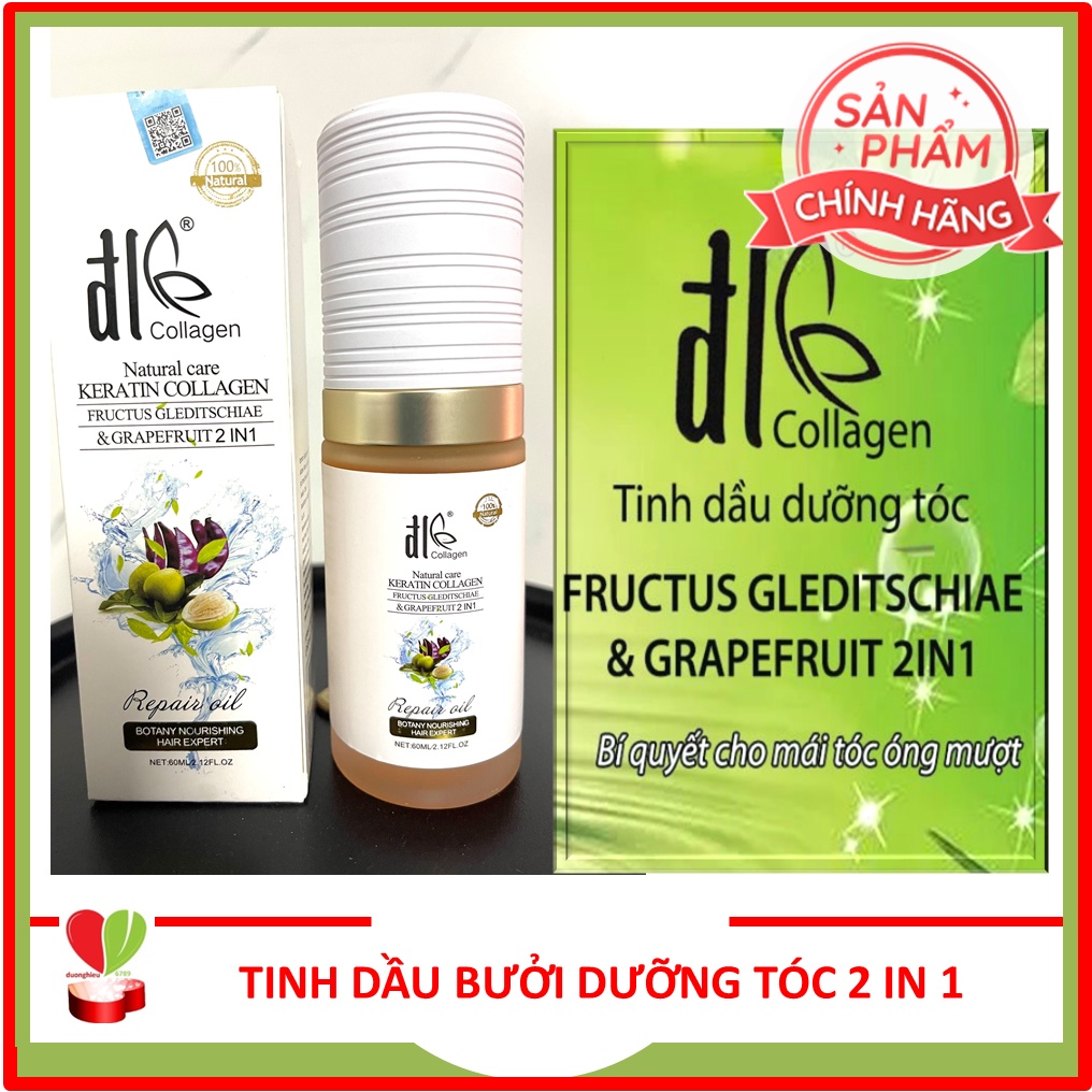 Tinh Dầu Bưởi Dưỡng Tóc, Kích Thích Mọc Tóc DL Colagen 60ml - Duonghieu6789