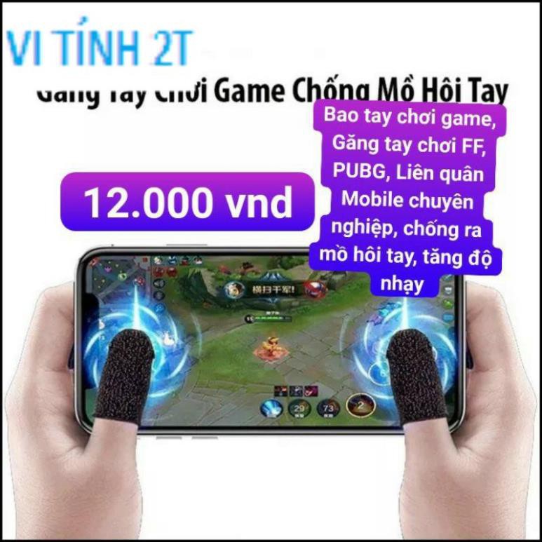 bộ 2 cái Bao tay chơi game, Găng tay chơi FF, PUBG, Liên quân Mobile chuyên nghiệp, chống ra mồ hôi tay, tăng độ nhạy