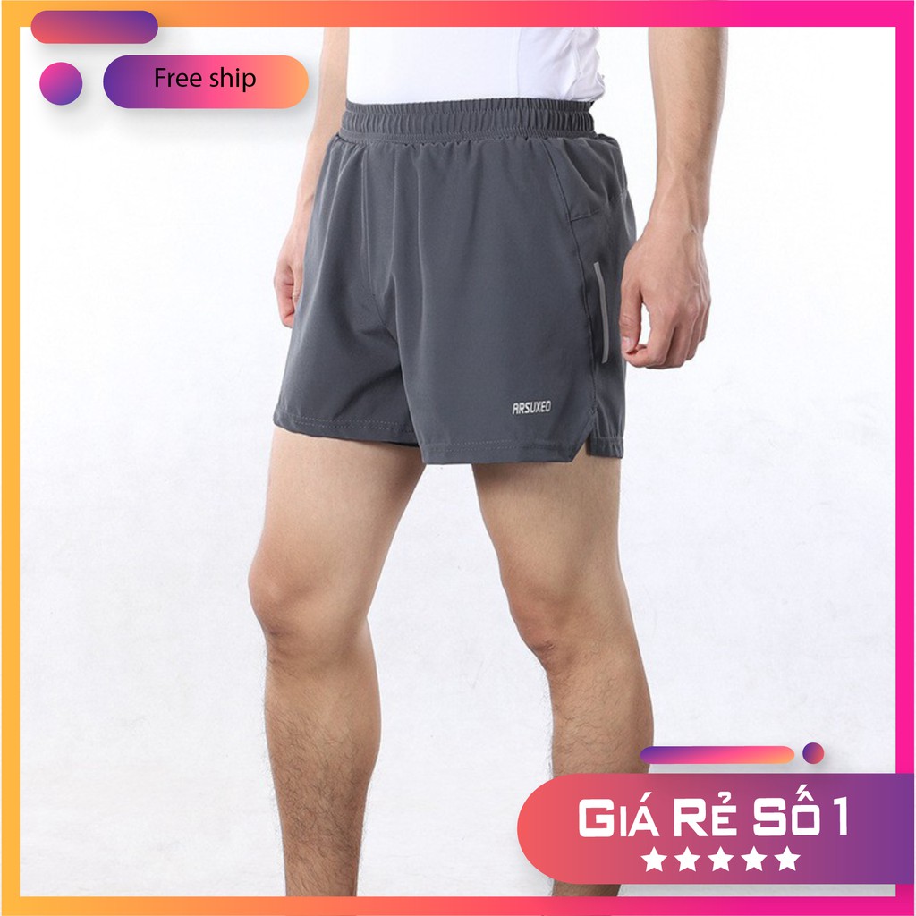 [HOT] -  Quần chạy bộ Nam Arsuxeo 2 lớp mềm mại, thiết kế hai túi tiện lợi... dành cho vận động thể thao | BigBuy360 - bigbuy360.vn