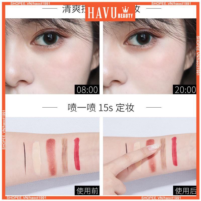 Xịt khoáng khóa lớp trang điểm màu nhũ chính hãng HANUMU 100ml(khóa trang điểm - khóa makeup(Make up Fixer Spay 8hours)