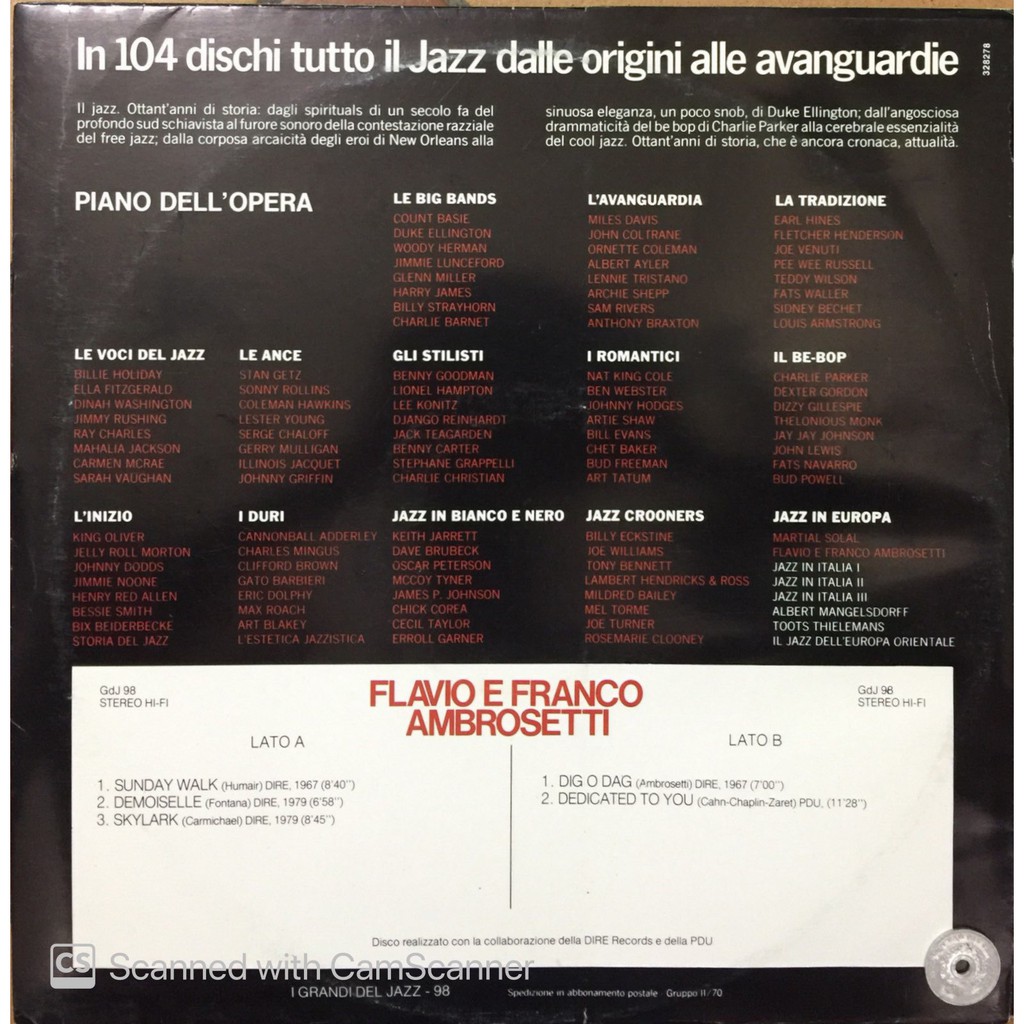 Stereomate - LP Vinyl: Flavio E Franco Ambrosetti