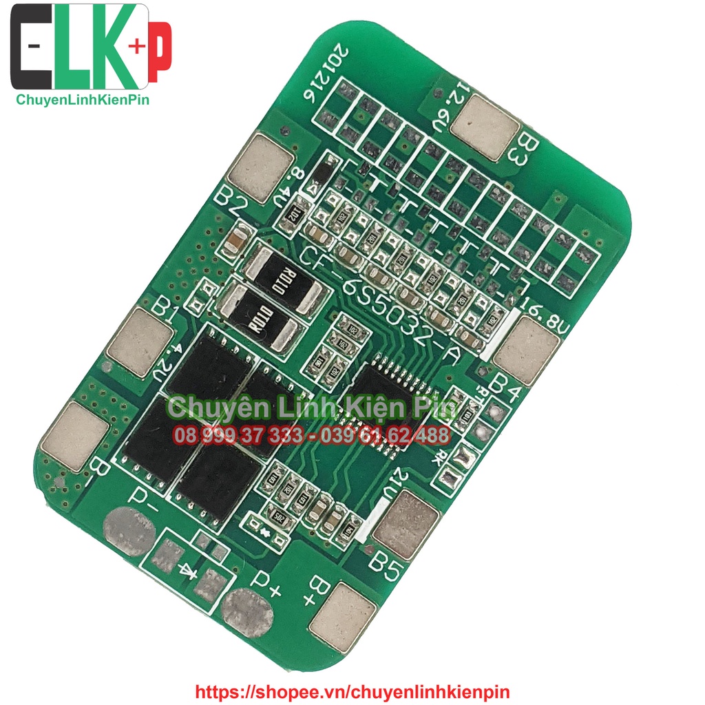 Mạch sạc và bảo vệ cell pin Lion 6S 24V 25.2V 15A ( BL64_32 )