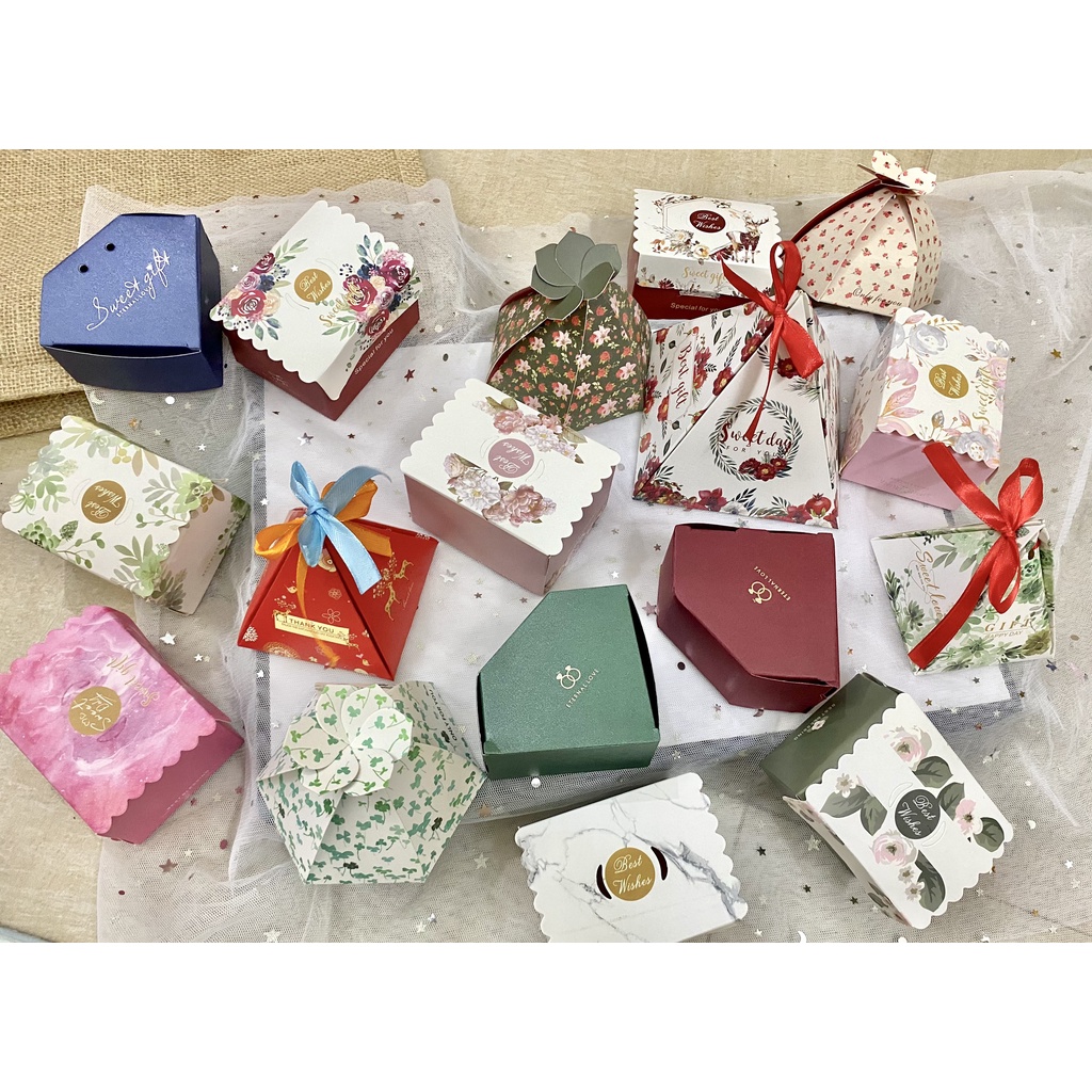 Set combo 100 hộp quà tặng đựng bánh kẹo, trang sức, đồ chơi mix mẫu ngẫu nhiên