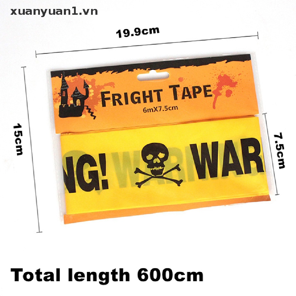 Cuộn Băng Keo Cảnh Báo Trang Trí Halloween 6Mx7.5CM