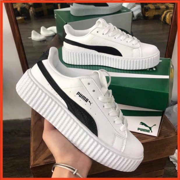 Giày Thể Thao Sneaker Nữ Trắng 𝐏𝐔𝐌𝐀 Độn Đế Tăng Chiều Cao Hàng 1:1 Bản Trung