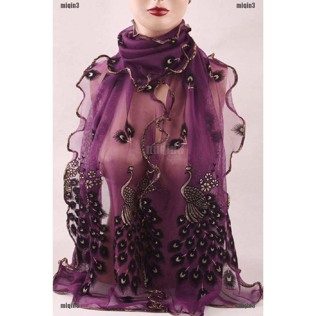 Khăn Choàng Cổ Vải Voan In Họa Tiết Phong Cách Vintage Thời Trang