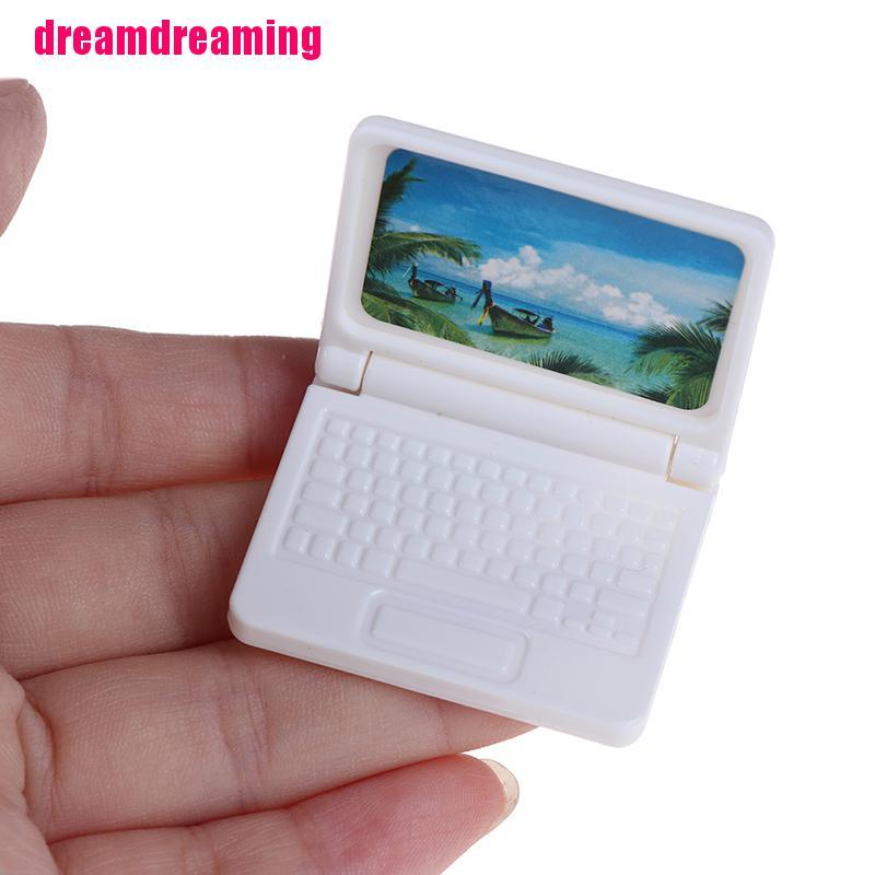 Mô hình laptop mini trang trí nhà búp bê