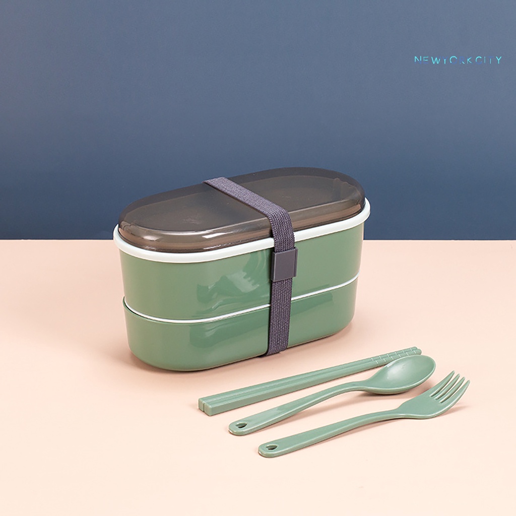 Hộp Đựng Cơm Trưa Hai Tầng Bằng Nhựa Chống Dính Dung Tích 700ml