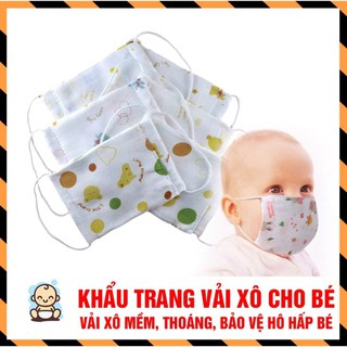 [Hàng VNXK] Khẩu Trang Xô Trẻ Em 4 Lớp , Xuất Nhật Siêu Mềm ,Kháng Khuẩn Thay Thế Khẩu Trang Y Tế , Cho Trẻ Trên 3 Tháng