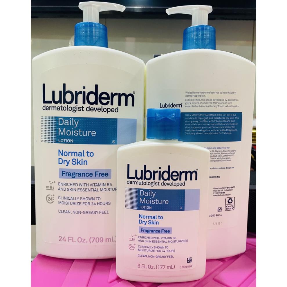 Set 3 chai Sữa dưỡng thể Lubriderm Daily Moisture Lotion ưu chuộng tại Mỹ