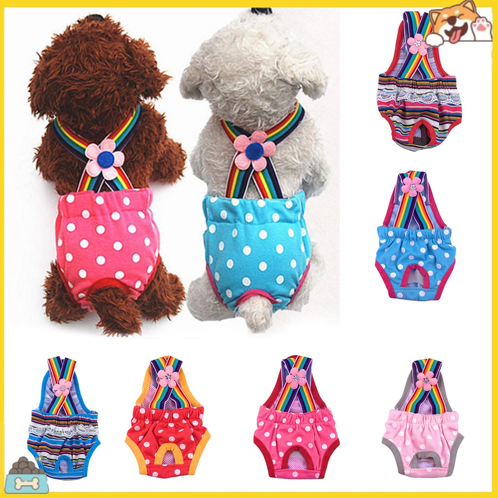 Quần tã họa tiết chấm bi sử dụng tiện lợi cho thú cưng