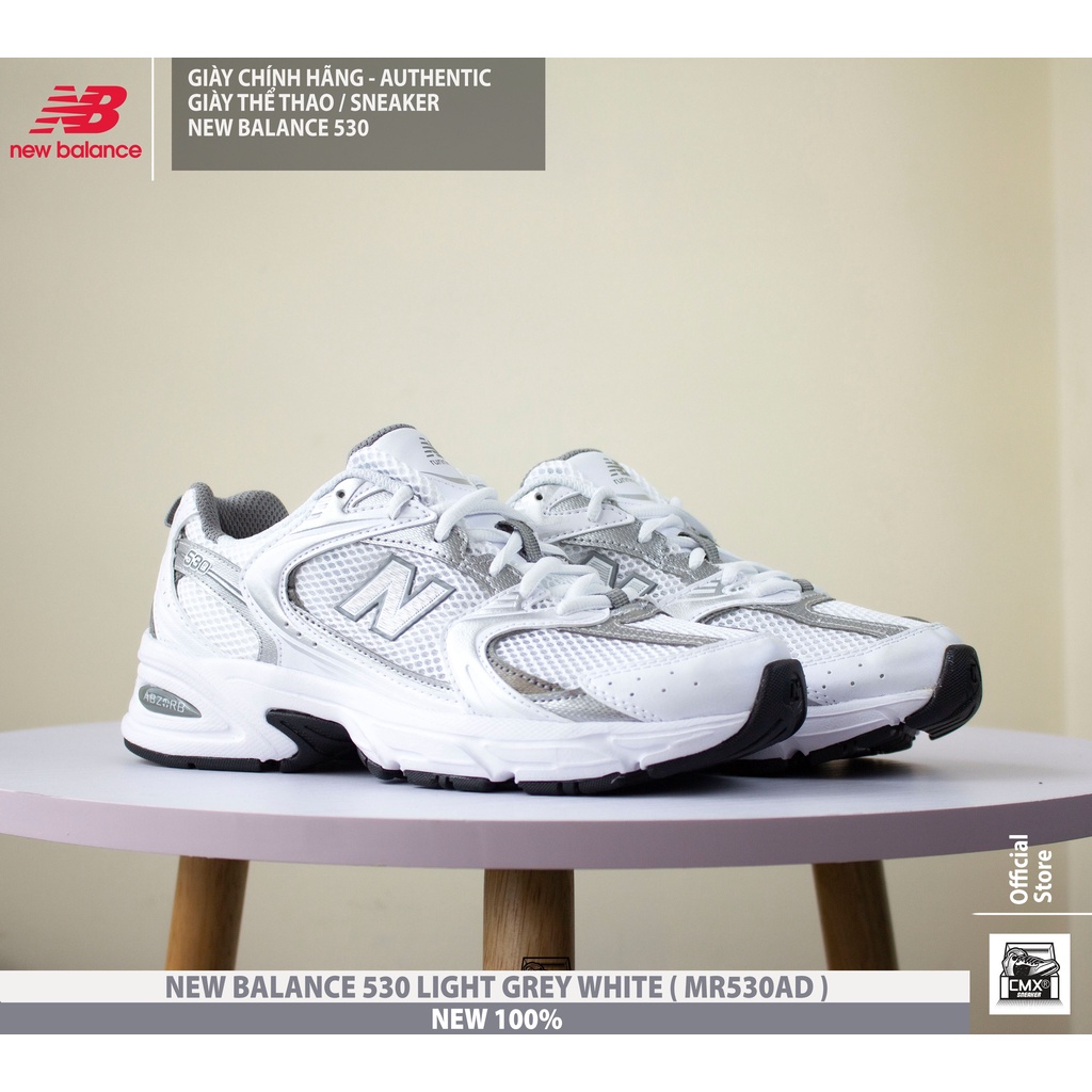 😘  Giày New Balance 530 WHITE LIGHT GRAY  - AUTHENTIC 100%