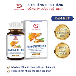 ✅Hamogan Tuệ Linh - [Chính hãng] - Giúp hạ mỡ gan, giảm mỡ máu, hỗ trợ bệnh xơ gan - Hộp 30 Viên