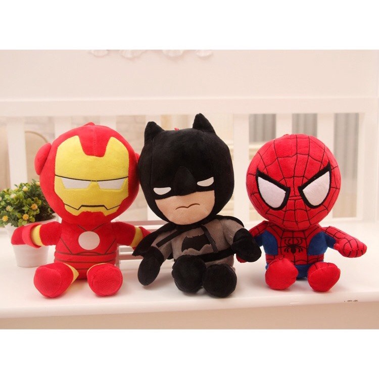 Gấu Bông Siêu Anh Hùng Đáng yêu Cho Bé Marvel Avengers Người Sắt Nhện nhân Batman Captain America Iron Man Spiderman