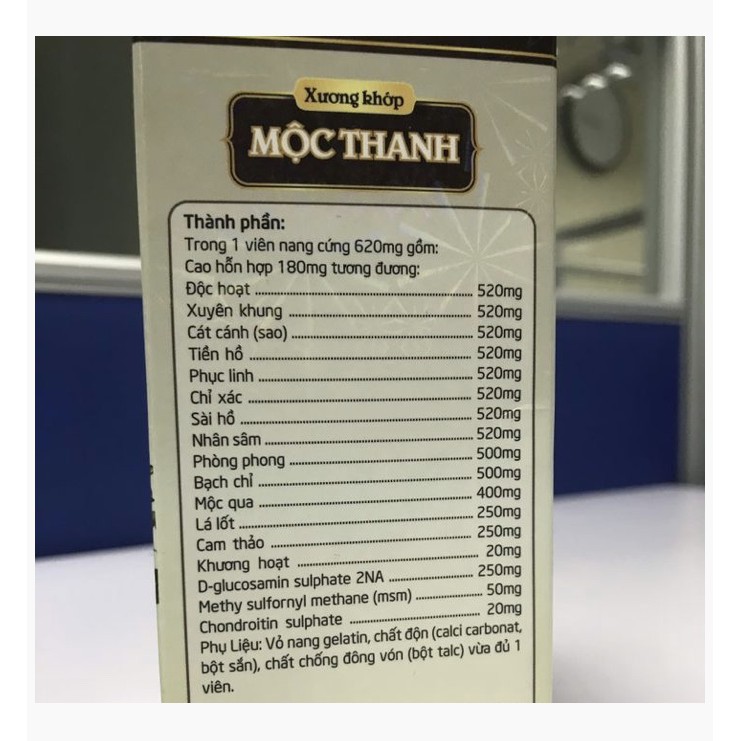 XƯƠNG KHỚP MỘC THANH - Hộp 60 viên Giúp Điều trị đau xương khớp | Thế Giới Skin Care