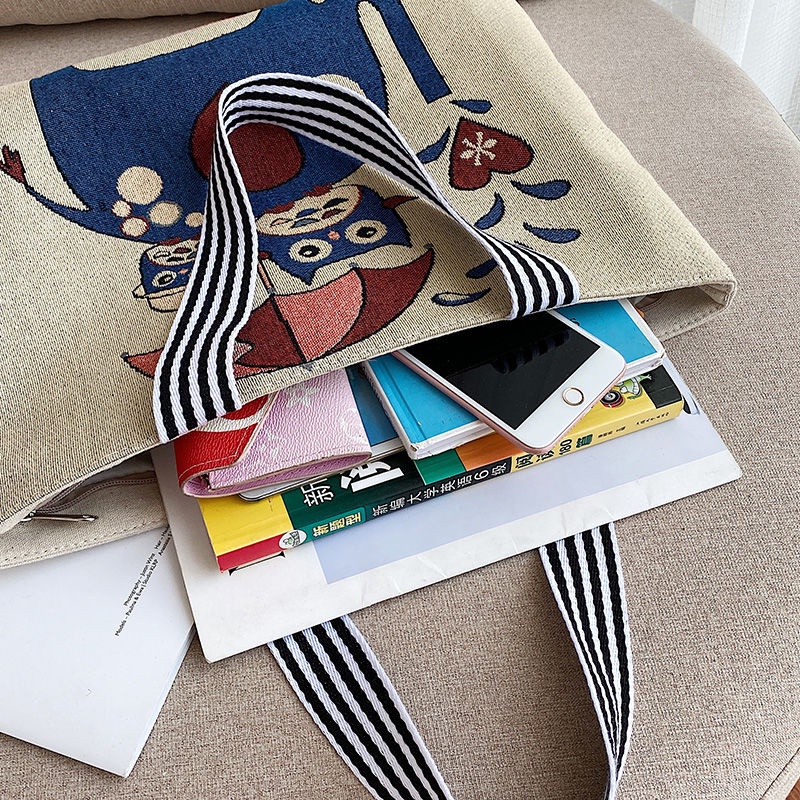 Túi xách đeo vai vải canvas kiểu dáng đơn giản