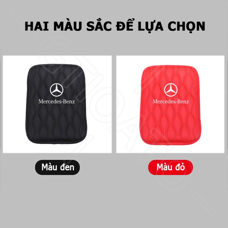 GTIOATO Đệm Tì Tay Ô Tô Đệm Da Lót Hộp Tỳ Tay Đệm Tỳ Tay Ô Tô Lót Hộp Tỳ Tay Ra ChốNg ThấM Đệm Kê Tay Cho Xe Hơi ĐệM Tỳ Tay Trang Trí NộI ThấT Ô Tô Cho Mercedes Benz W124 W204 C300 GLC300 W212 S500 Benz AMG W205 W203 E300 CLA AMG G63 W202