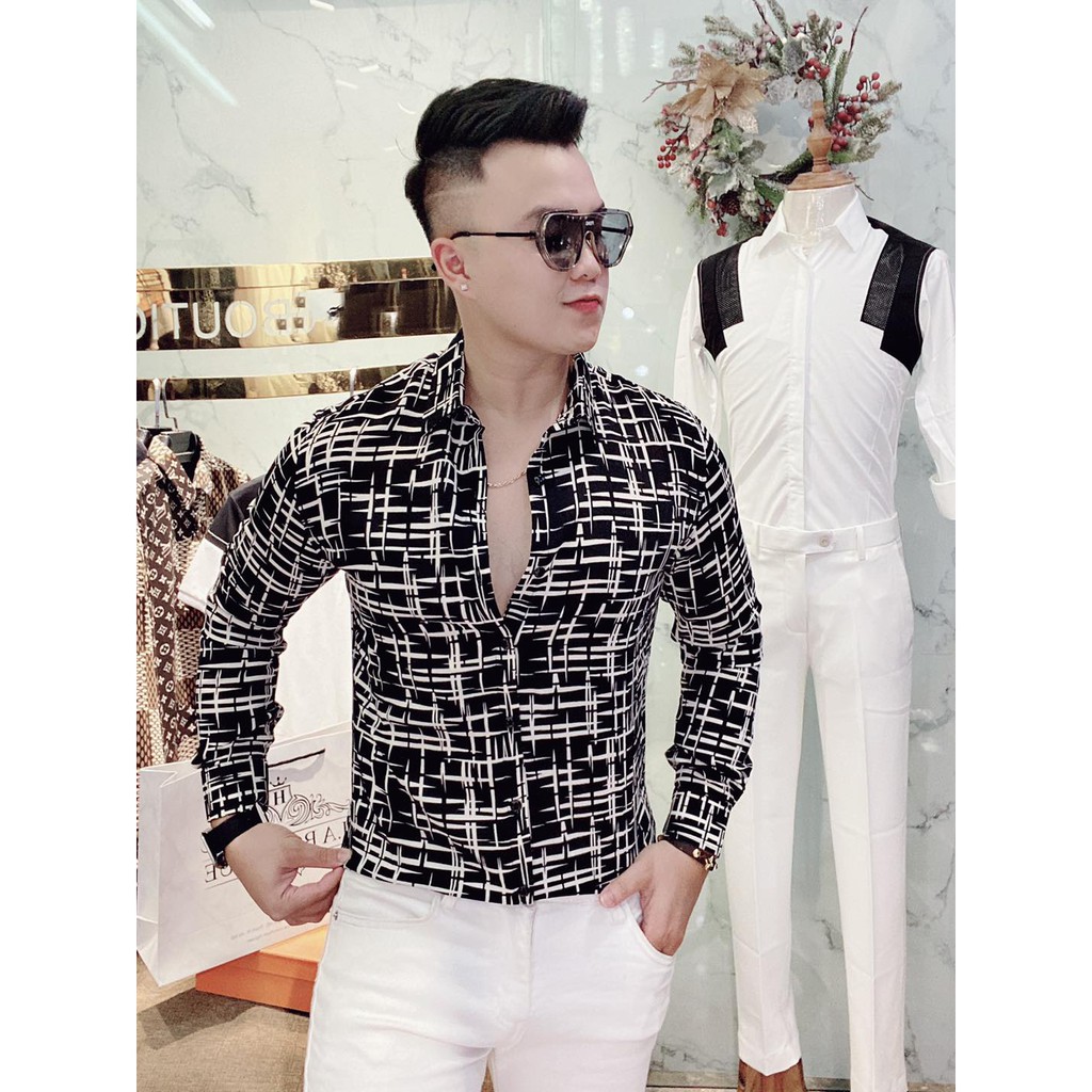 Sơ mi nam, sơ mi nam cao cấp dài tay, họa tiết, vải chống nhăn kháng khuẩn, thấm hút, form ôm - TIDINO STORE BX10 | BigBuy360 - bigbuy360.vn