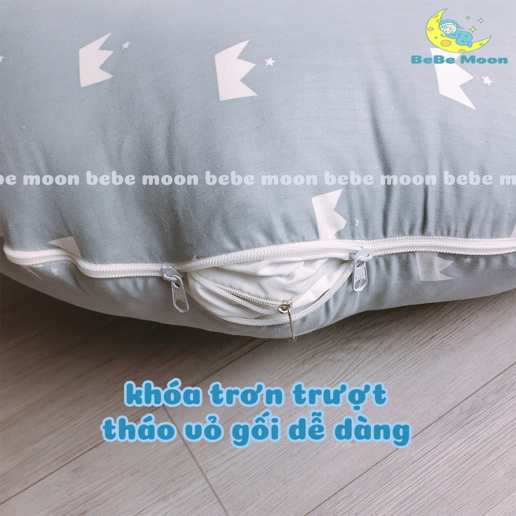 Gối Chống Trào Ngược BeBe Moon cho bé, thấm hút mồ hôi mềm mại êm ái tính đàn hồi cao