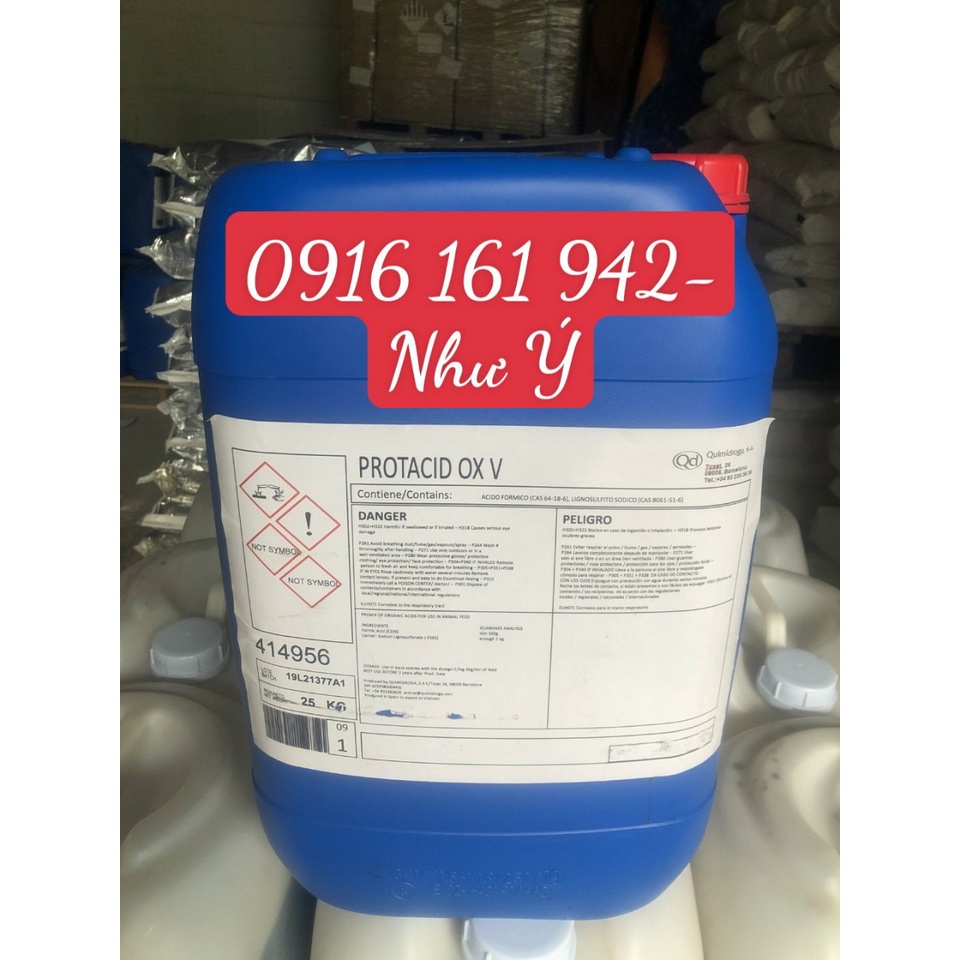 PROTACID OX V: Acid hữu cơ dạng nước cho tôm cá, hàng nguyên liệu Tây Ban Nha