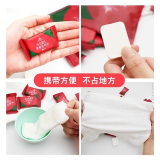 khăn nén khăn khô sợi bông tự nhiên hàn quốc