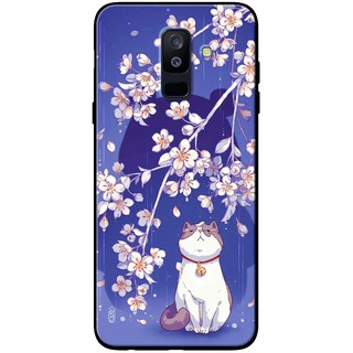 Ốp lưng Samsung Galaxy A6 Plus, A8 Plus, A8 Star in hình Mèo ngắm mưa