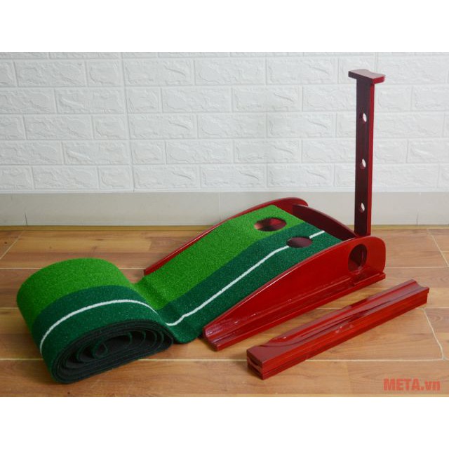 Thảm tập Putting Golf cao cấp chính hãng PGM  có máng trả bóng về bị trí đứng