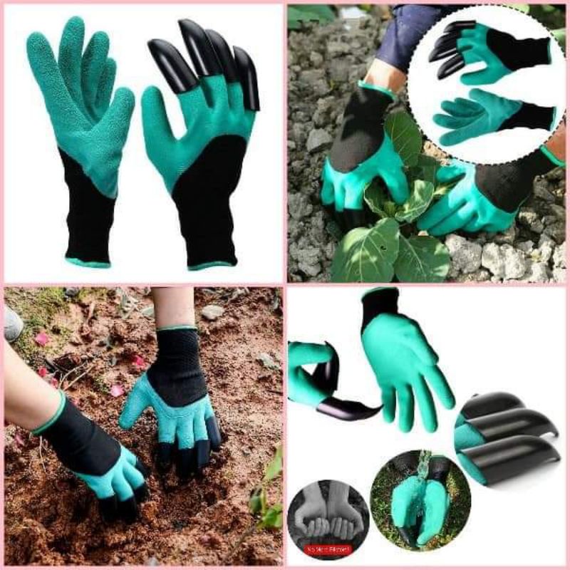 Găng tay làm vườn chuyên dụng có móng thay thế dụng cụ đào đất, chống thấm nước , chống gai ,bảo vệ đôi tay của bạn