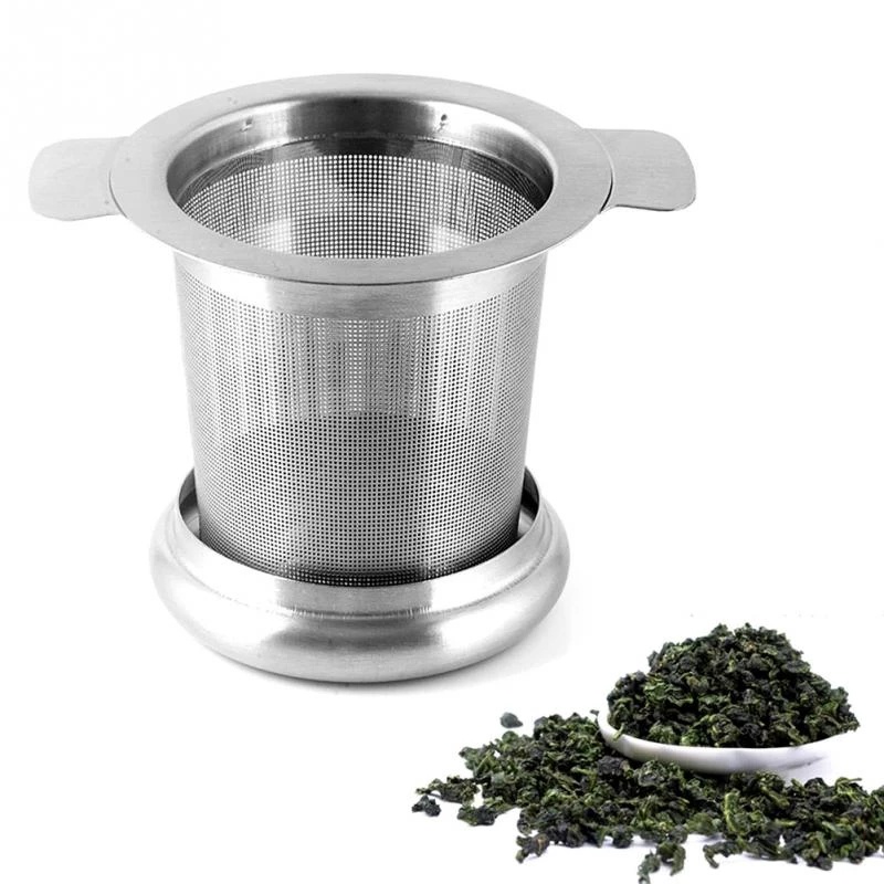 1 Dụng Cụ Lọc Trà Bằng Thép Không Gỉ Có Tay Cầm