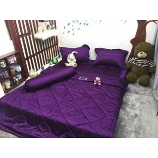 Bộ chăn ga gối phi lụa Thái Tuấn 100% loại 1