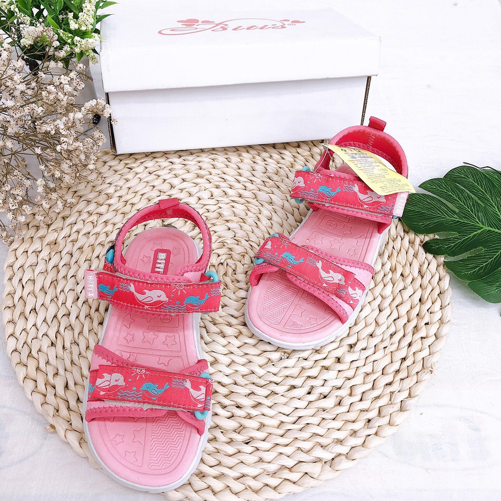 Sandal bé gái BlTIS 24-27 ❤️FREESHIP❤️ Dép quai hậu nhỉ cá heo quai dán đế siêu nhẹ DEG000500