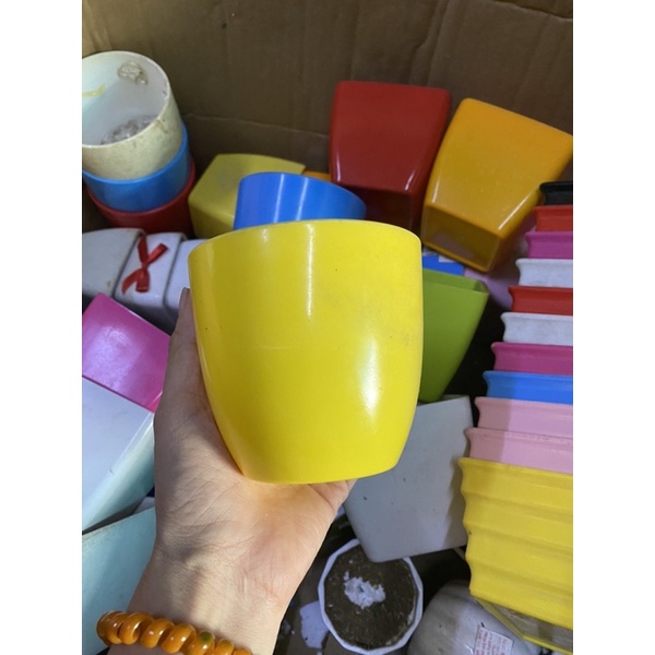 chậu nhựa trồng cây cảnh mini, cắm hoa xinh đủ loại