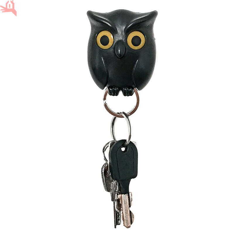 Q Black Night Owl Wall Key Holder Hanging Hook Keep Keychains Key Ring for Home | BigBuy360 - bigbuy360.vn