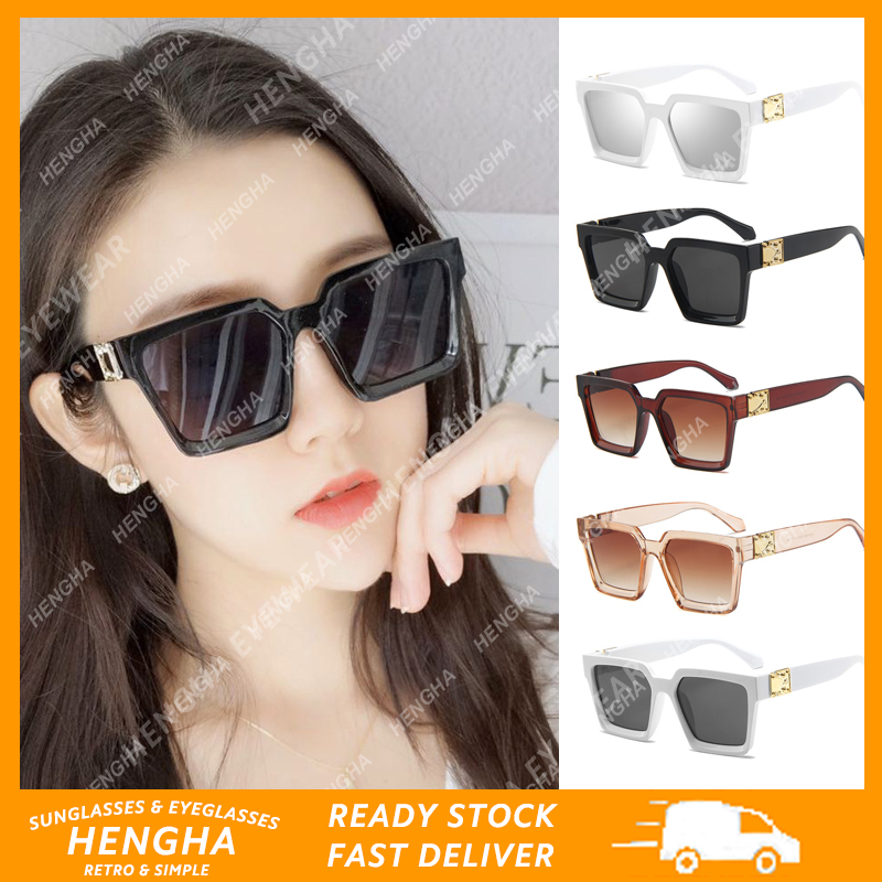 Kính Mát Gọng Vuông Phong Cách Vintage Thời Trang Cho Nữ