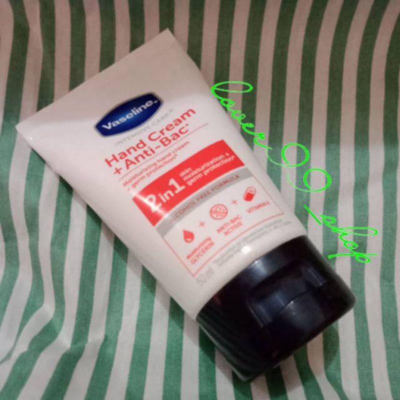 (Hàng Mới Về) Kem Dưỡng Da Tay Vaseline 2 Trong 1 + Kem Dưỡng Ẩm Chống Vi Khuẩn 50ml