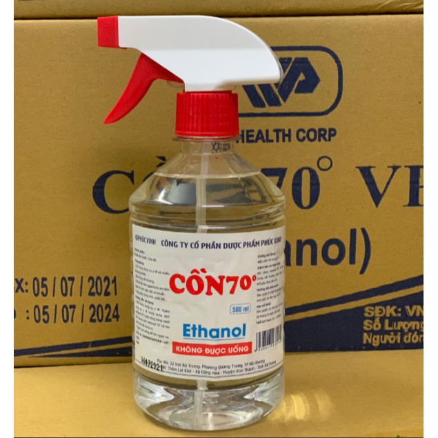 [Ship nhanh HCM] Cồn 70/90 độ - Sát khuẩn, Sát trùng vết thương (500ml/1000ml)