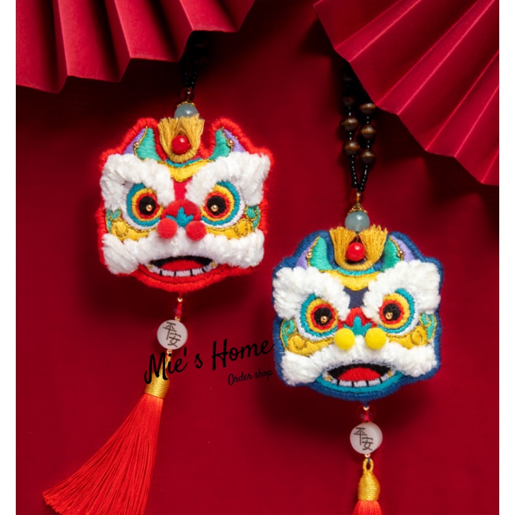 DIY BỘ KIT TỰ THÊU ĐẦU LÂN MẬP - CẦU MAY LÀM MÓC KHOÁ TÚI THƠM TREO Ô TÔ VÀ QUÀ TẶNG - MIE SHOP HANDMADE