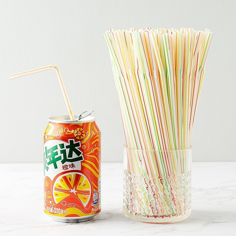 Set 100 Ống Hút Nhựa Cong Nhiều Màu Sắc Sử Dụng Một Lần Tiện Lợi