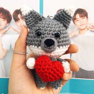 |Sói🐺| Móc khoá len Handmade TREASURE