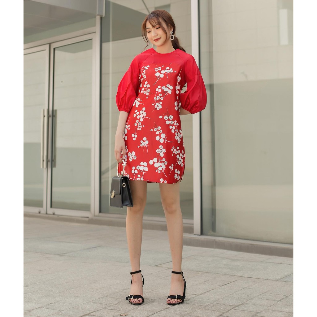 Váy Suông Nữ, Đầm Suông Cổ Tròn Phối Tay Bồng Chất Taffta Cao Cấp,Hàng Thiết Kế Điệu Đà Cho Phái Nữ. | BigBuy360 - bigbuy360.vn