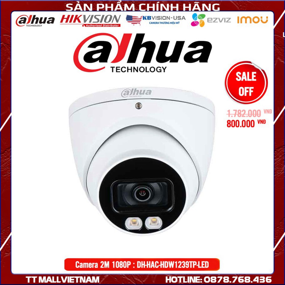 Camera Dahua DH-HAC-HDW1239TP-LED 2M 1080P Full HD - Bảo hành chính hãng 2 năm