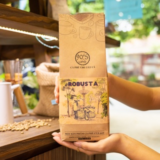 Túi 500Gr Cà Phê Robusta Rang Mộc Nguyên Chất | 100% Cà Phê Sạch | 90S Coffee Vietnam