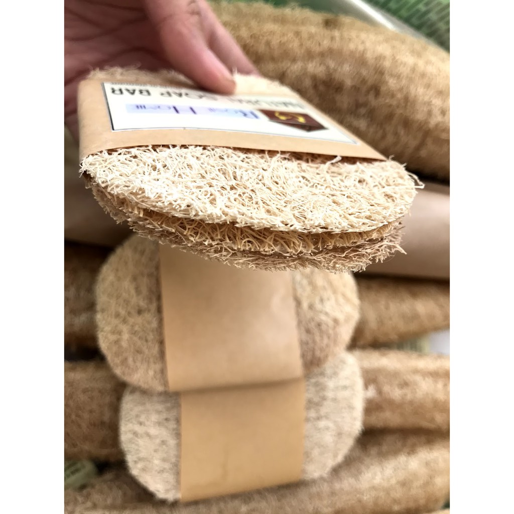 Sơ mướp tắm Tự Nhiên Tẩy Da Chết, Massage Cơ Thể, Giảm Mụn - Bông Tắm Tạo Bọt Xà Phòng Làm Sạch Da