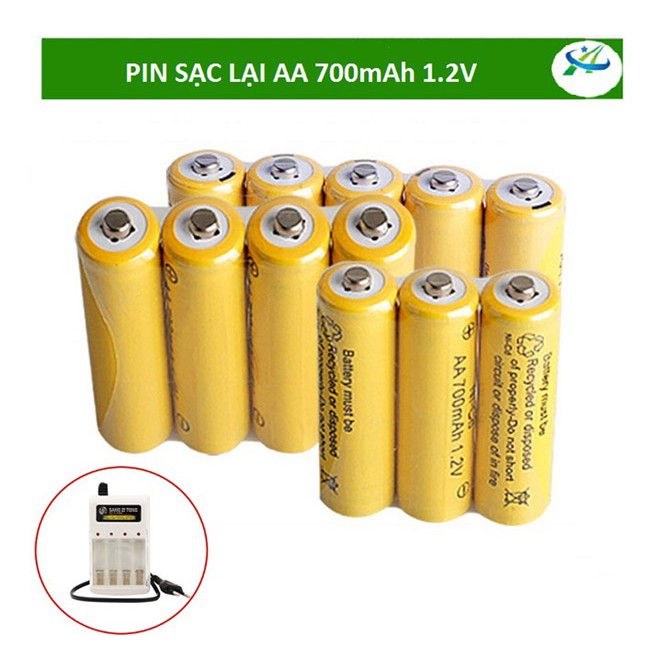 Vỉ Pin Sạc 4 Viên AA Dung Lượng 700mAh 1.2V