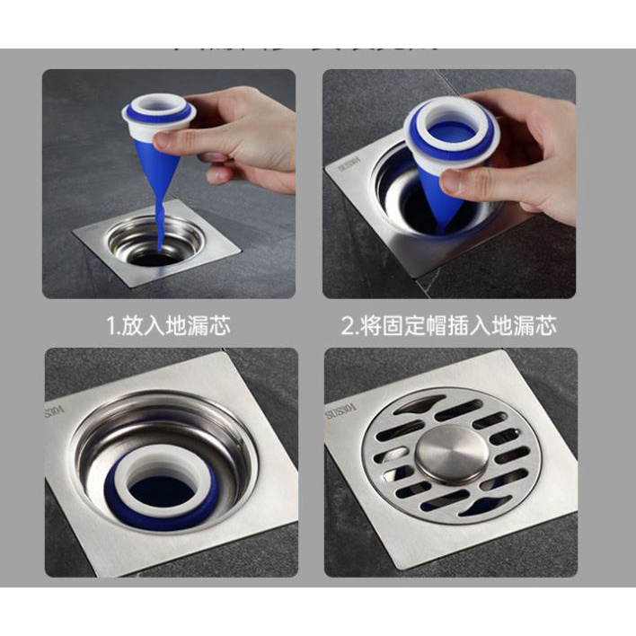 [SIÊU HOT]  Nắp Bịt Ống Cống,Nắp Chặn Mùi Hôi Từ Cống ĐK 3-5cm